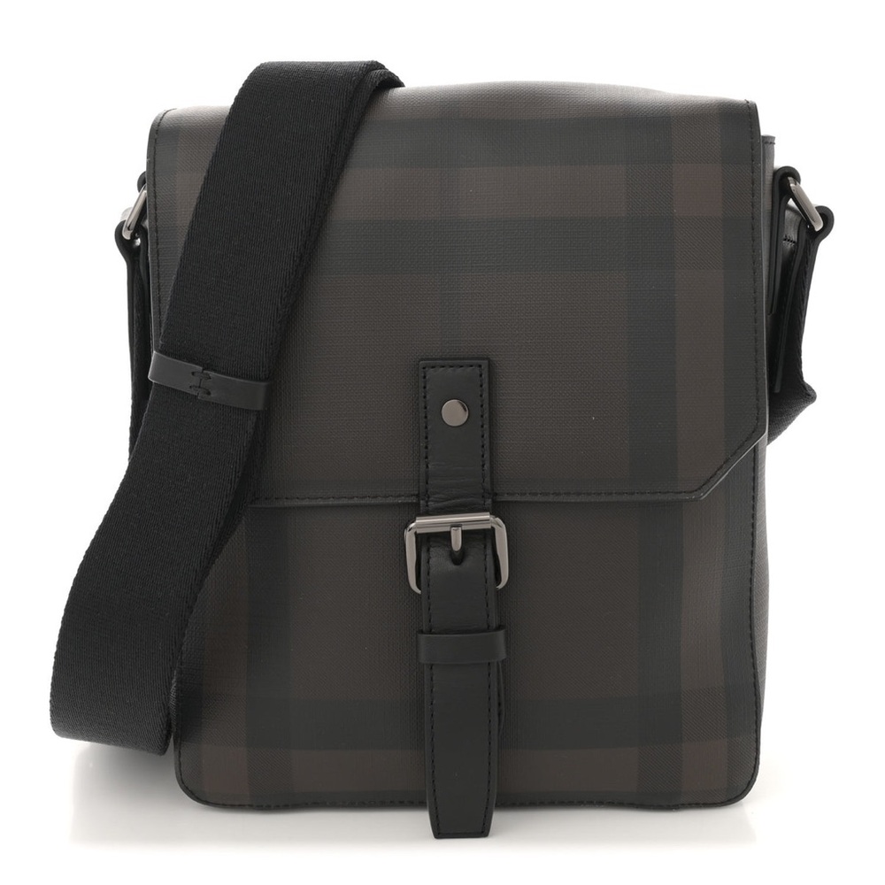 Burberry BB unisex Crossbody Bag in Dark Brown Plaid